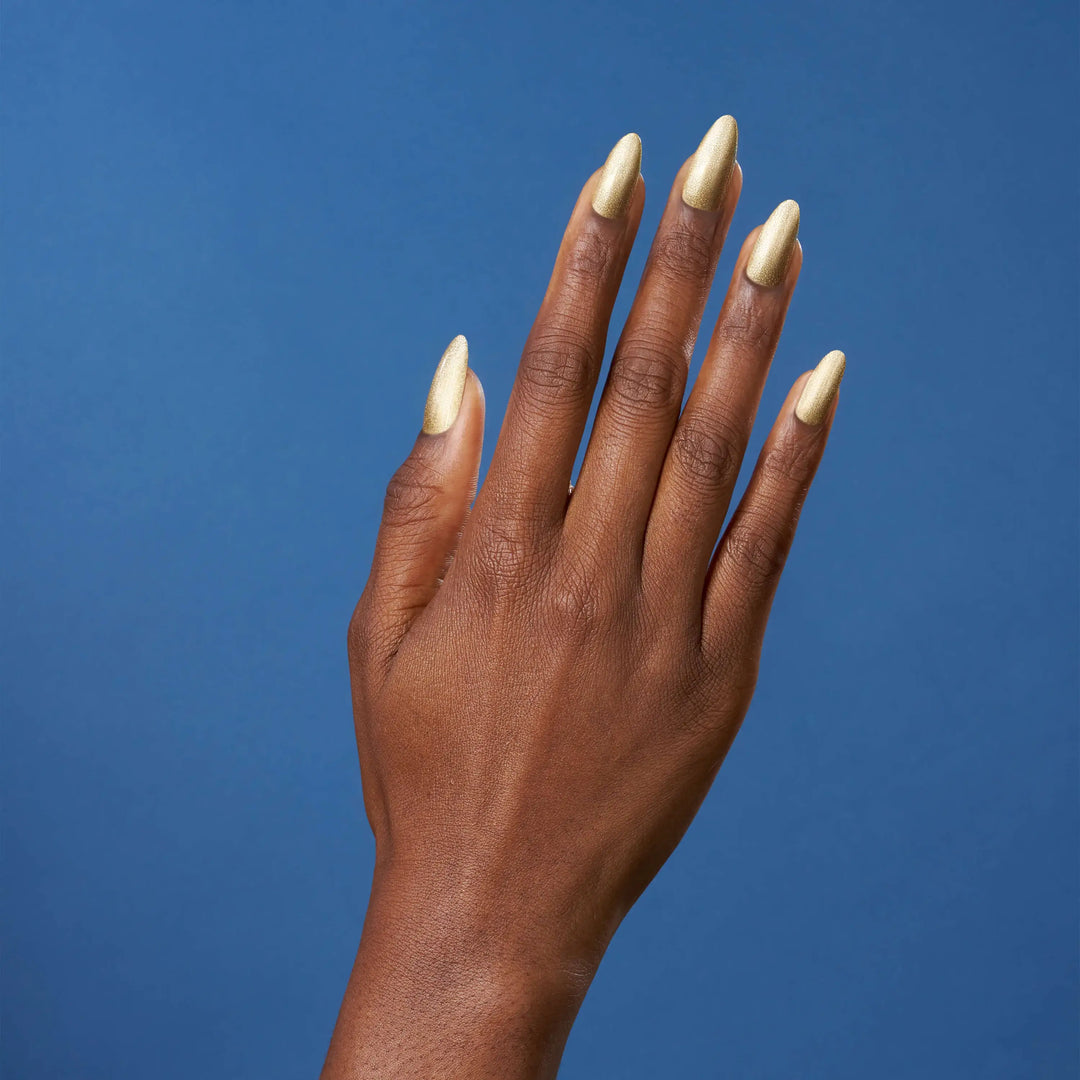 CND SHELLAC Quiet Luxury Gold Hardware Shade on Nails